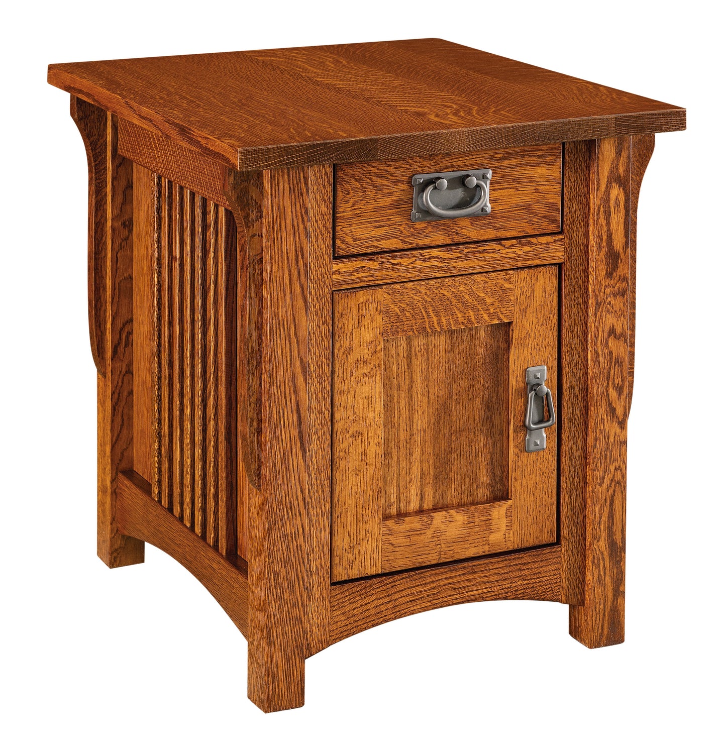 Table d'appoint Amish Logan à un tiroir et une porte