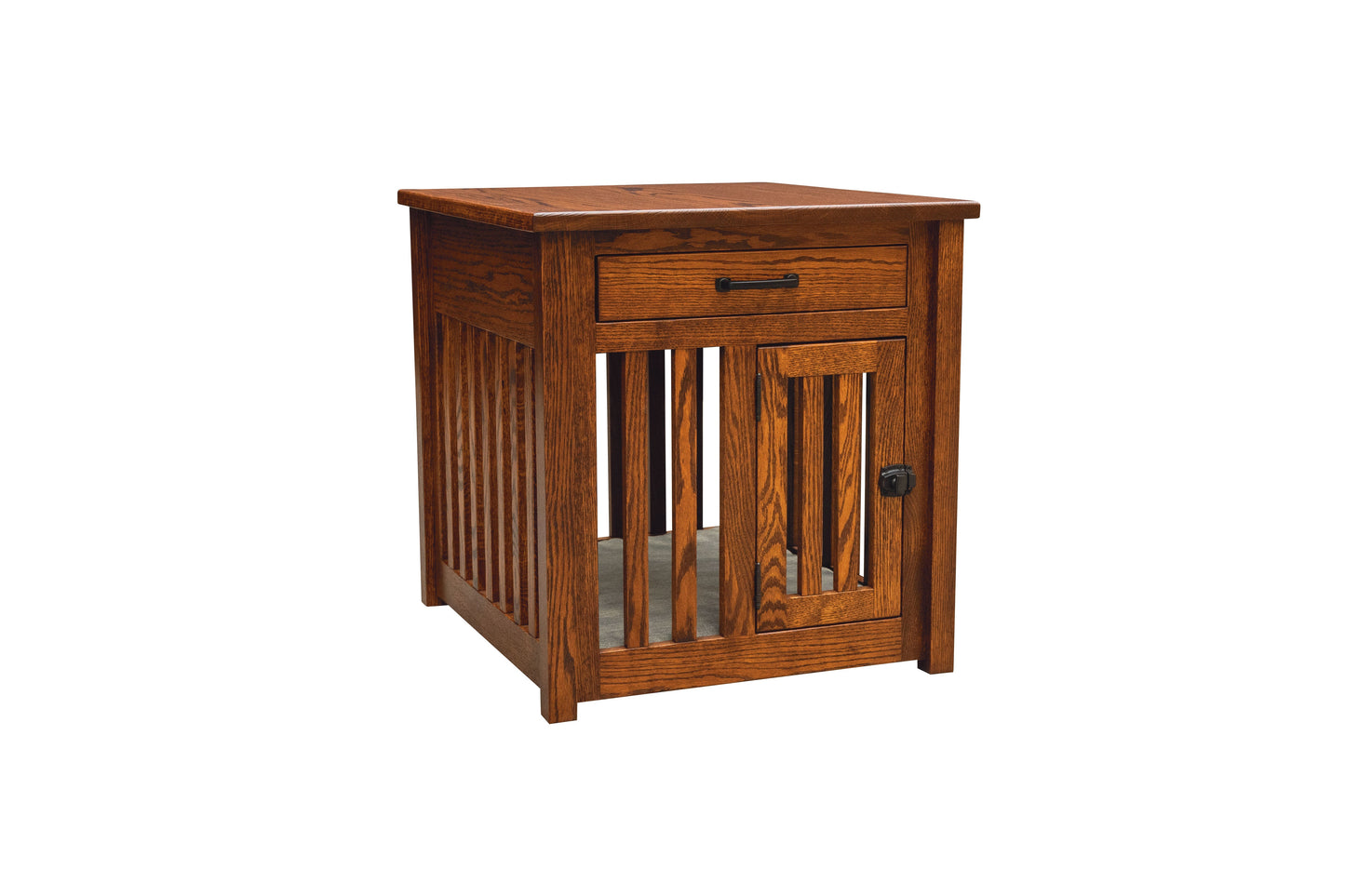 Table d'appoint Amish Macy Pet à un tiroir avec coussin