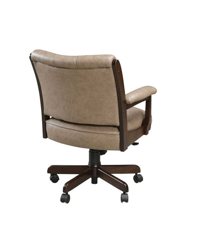 Chaise de bureau Amish Edelweiss à accoudoirs capitonnés avec vérin à gaz