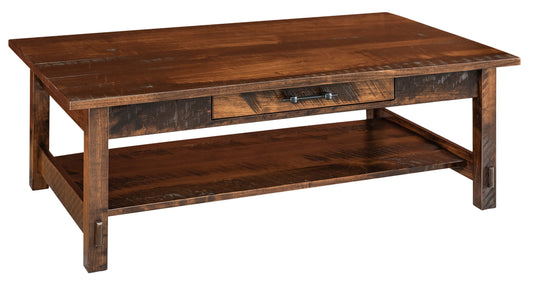 Table basse ouverte à un tiroir Amish Springhill