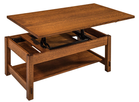 Table basse à plateau relevable Amish Springhill