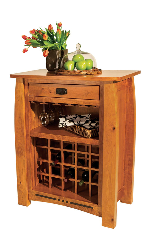 Armoire à vin à un tiroir Amish Colebrook