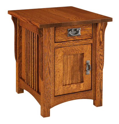 Table d'appoint Amish Logan à un tiroir et une porte