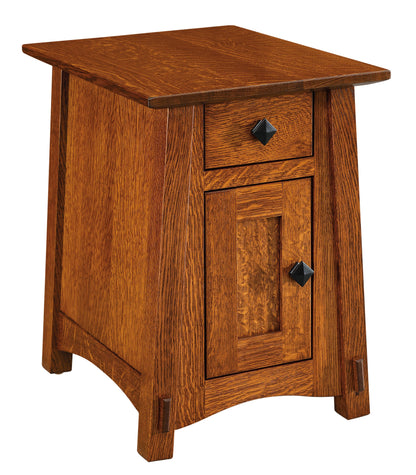 Table d'appoint Amish McCoy à un tiroir et une porte