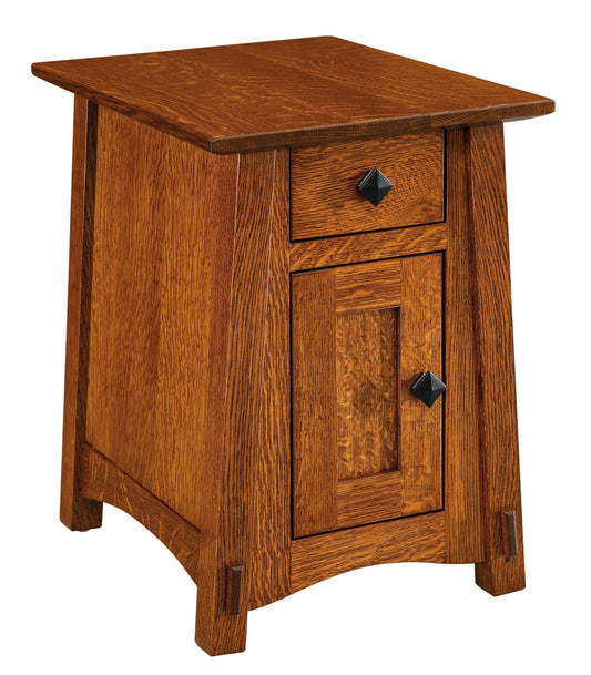 Table d'appoint Amish McCoy à un tiroir et une porte