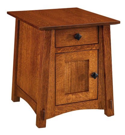 Table d'appoint Amish McCoy à un tiroir et une porte