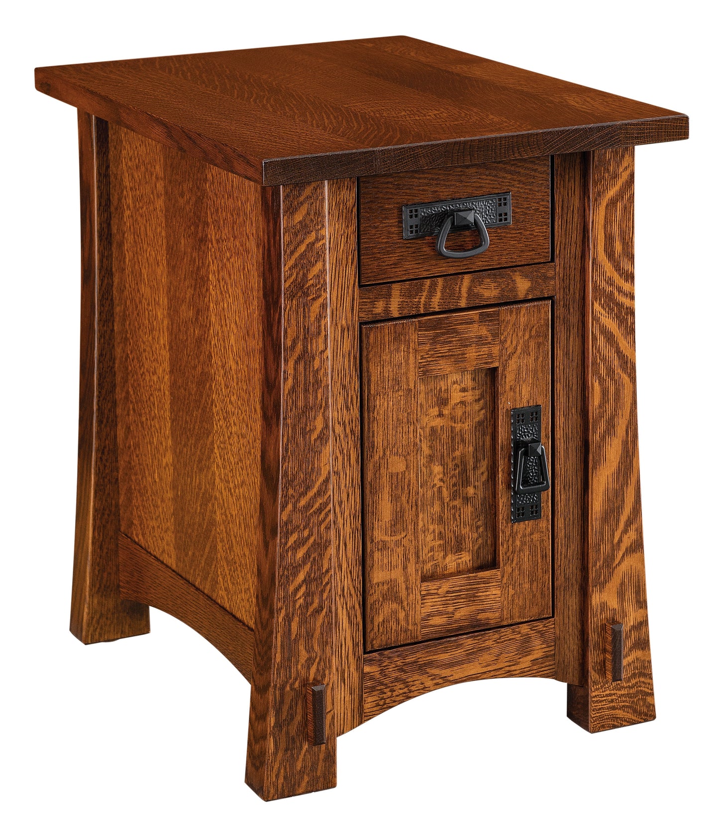 Table d'appoint Amish Modesto à un tiroir et une porte