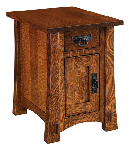 Table d'appoint Amish Modesto à un tiroir et une porte