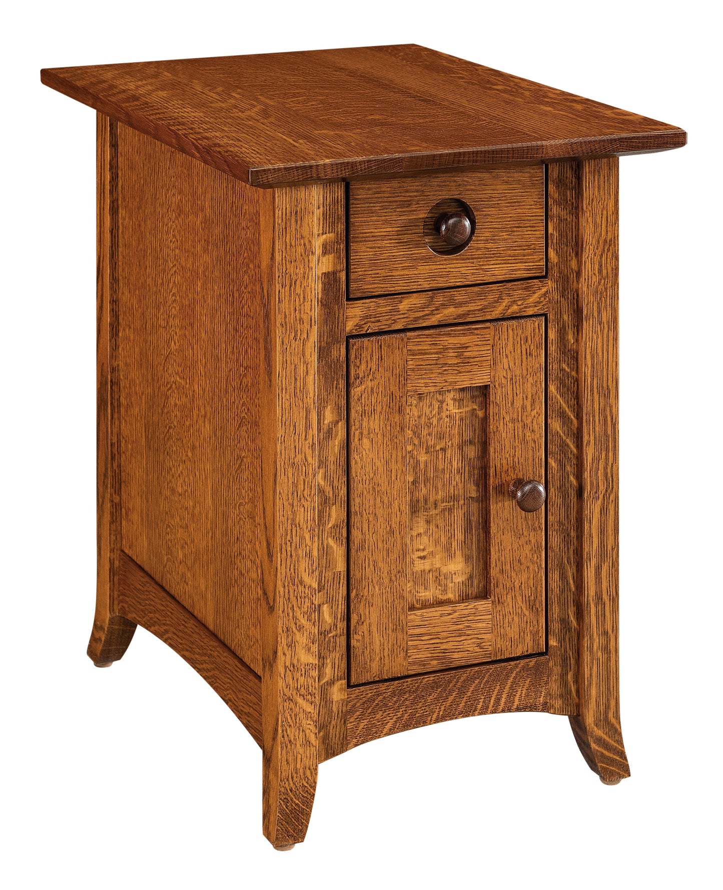 Table d'appoint Amish Shaker Hill à un tiroir et une porte