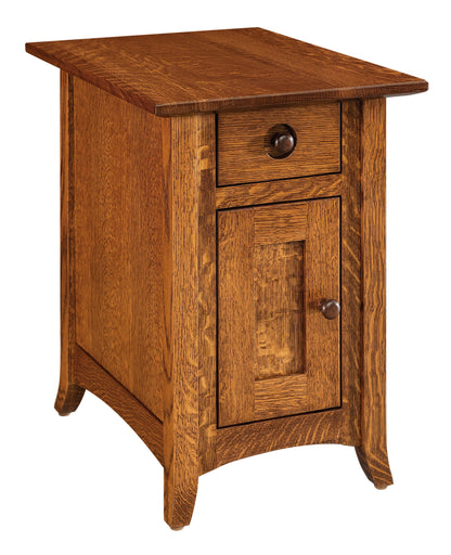 Table d'appoint Amish Shaker Hill à un tiroir et une porte