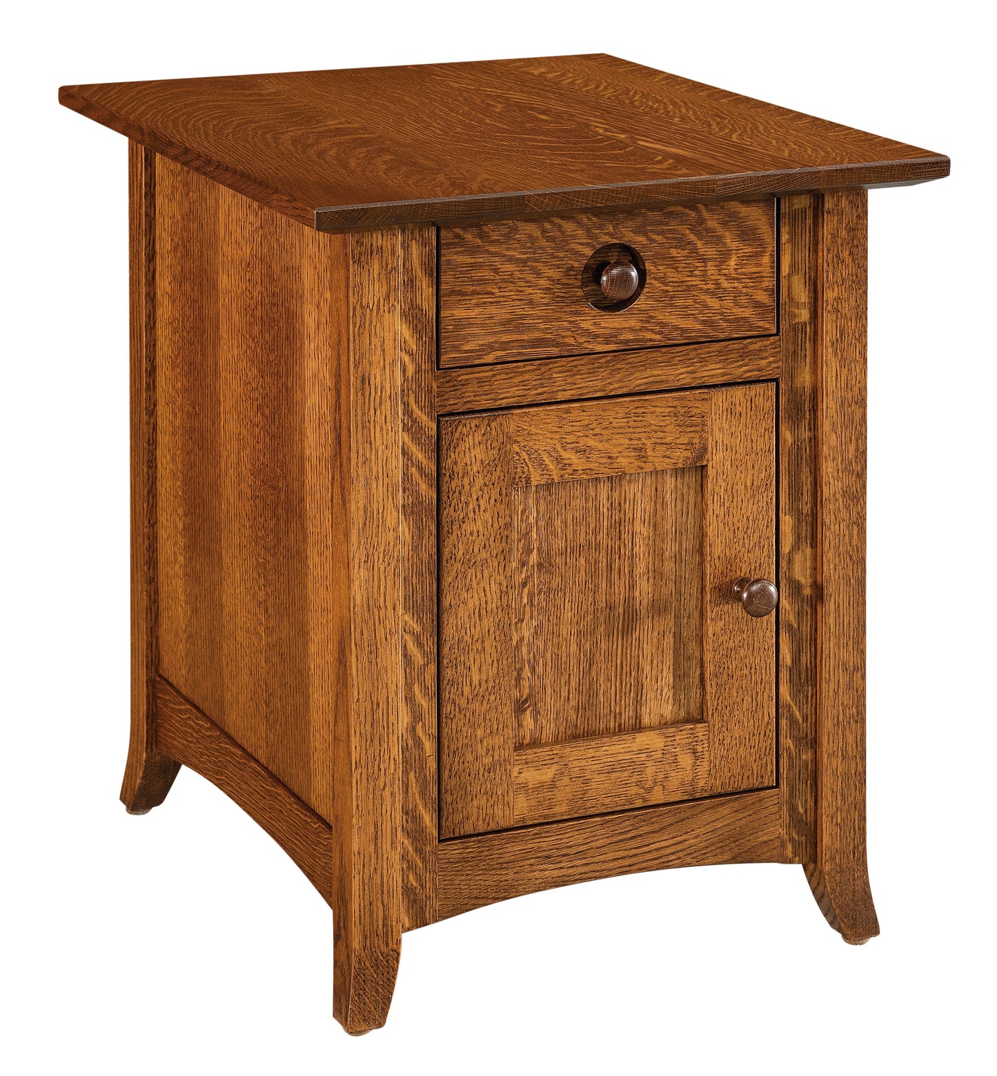 Table d'appoint Amish Shaker Hill à un tiroir et une porte