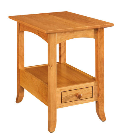 Table d'appoint ouverte à un tiroir Amish Shaker Hill