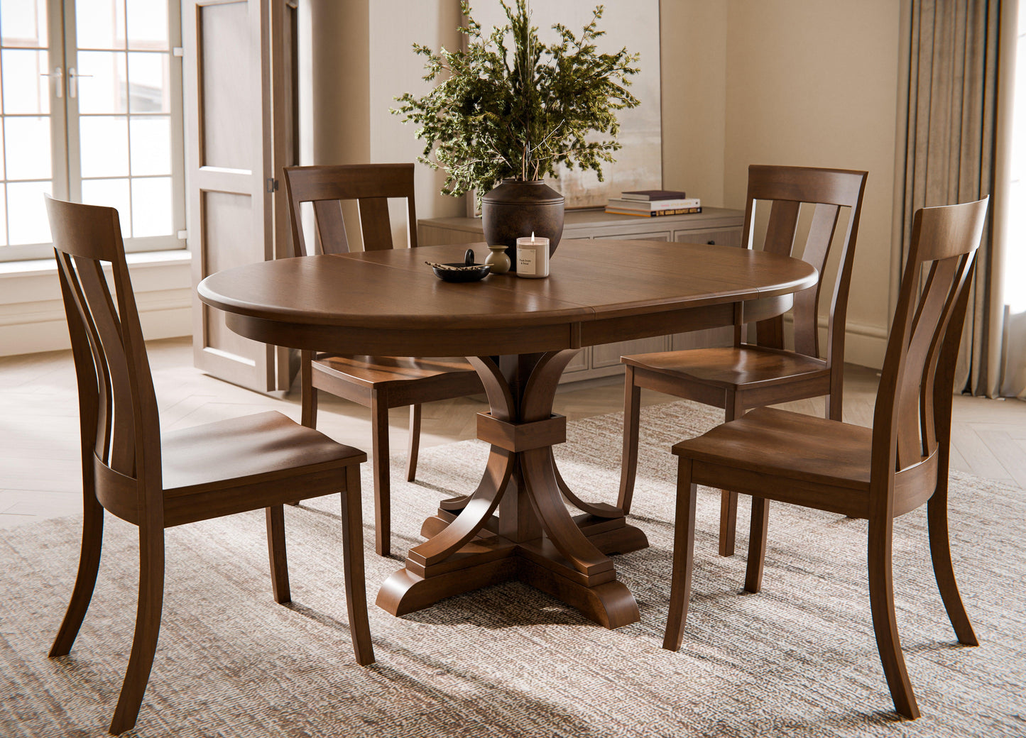 Table à piédestal simple Amish Bent Creek