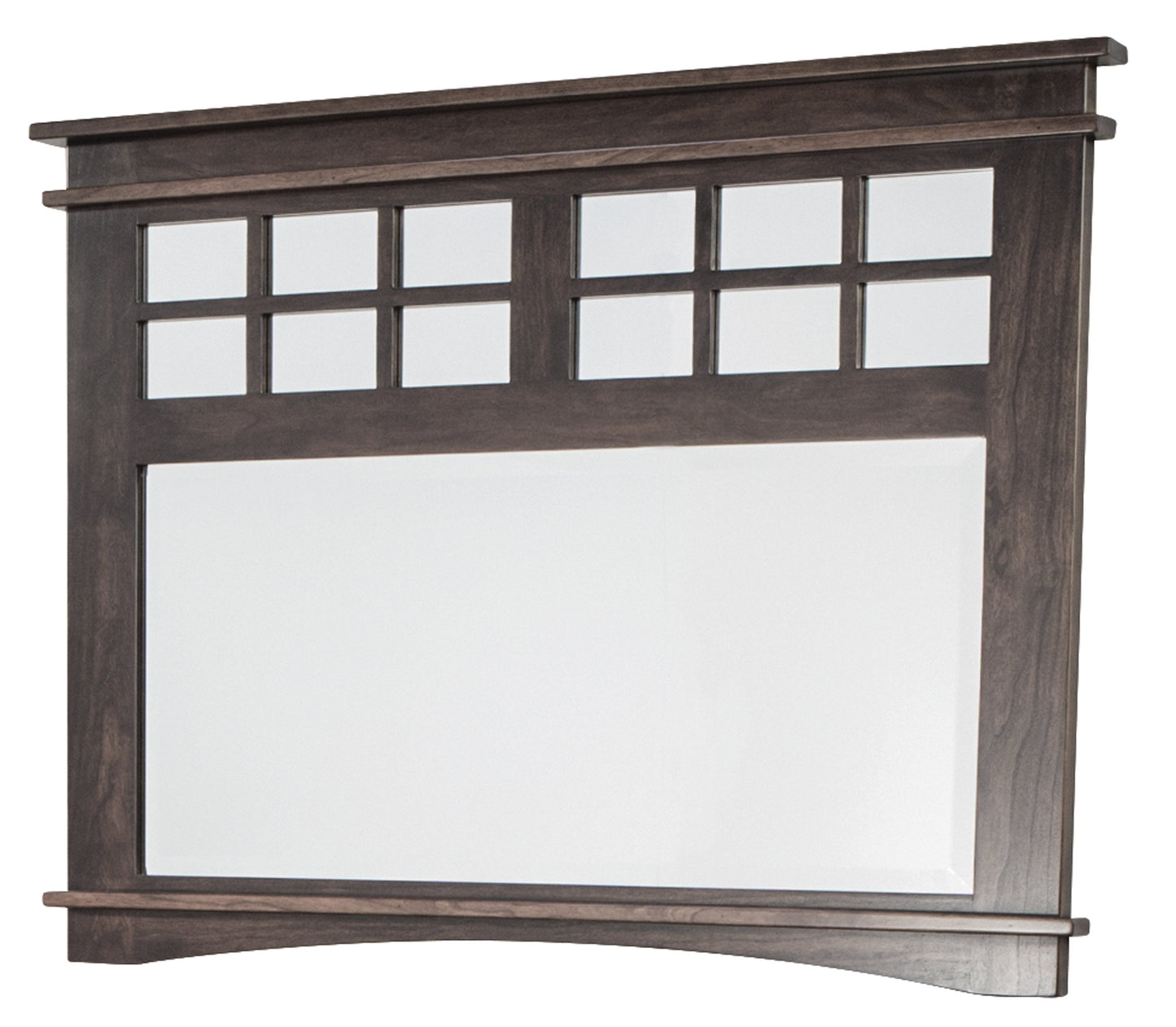 Buffet Amish Ethan à trois tiroirs et trois portes avec miroir
