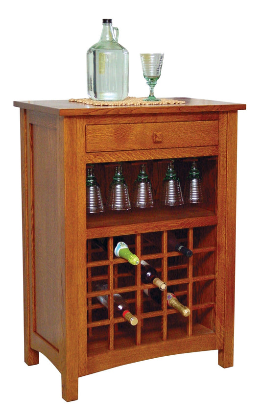 Armoire à vin à un tiroir Amish Noble