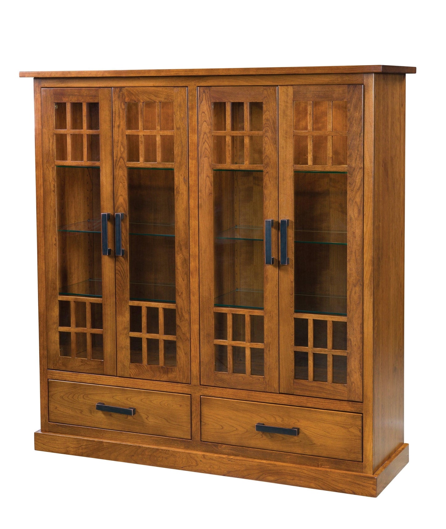 Armoire Amish Parker à deux tiroirs et quatre portes