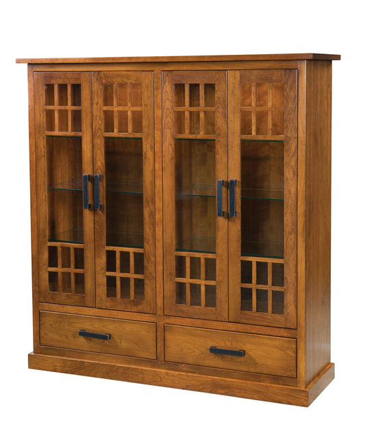 Armoire Amish Parker à deux tiroirs et quatre portes
