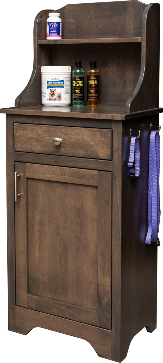 Armoire multi-usages pour animaux Amish avec porte et étagère