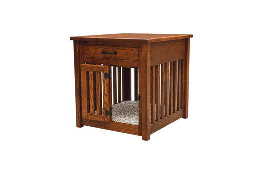 Table d'appoint Amish Macy Pet à un tiroir avec coussin