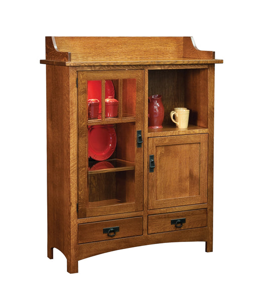 Armoire à deux tiroirs en poterie Amish