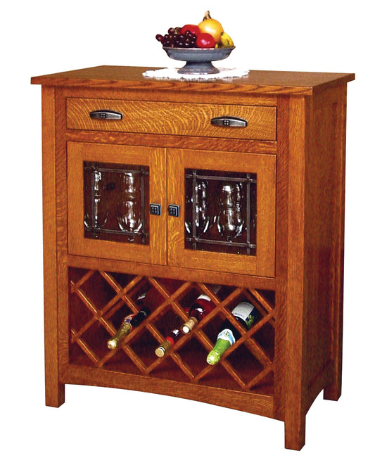 Armoire à vin Amish Regal à un tiroir et deux portes